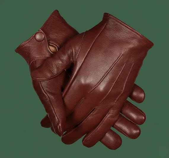 Unlined Leather Driving Gloves Soft Comfortable Driving Gloves With Snap Closure Classic Driving Gloves Gift for Him Winter Gloves