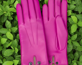 Guantes de piel con forro de cachemira, guantes de invierno de piel de cordero suave de lujo, guantes de piel suave