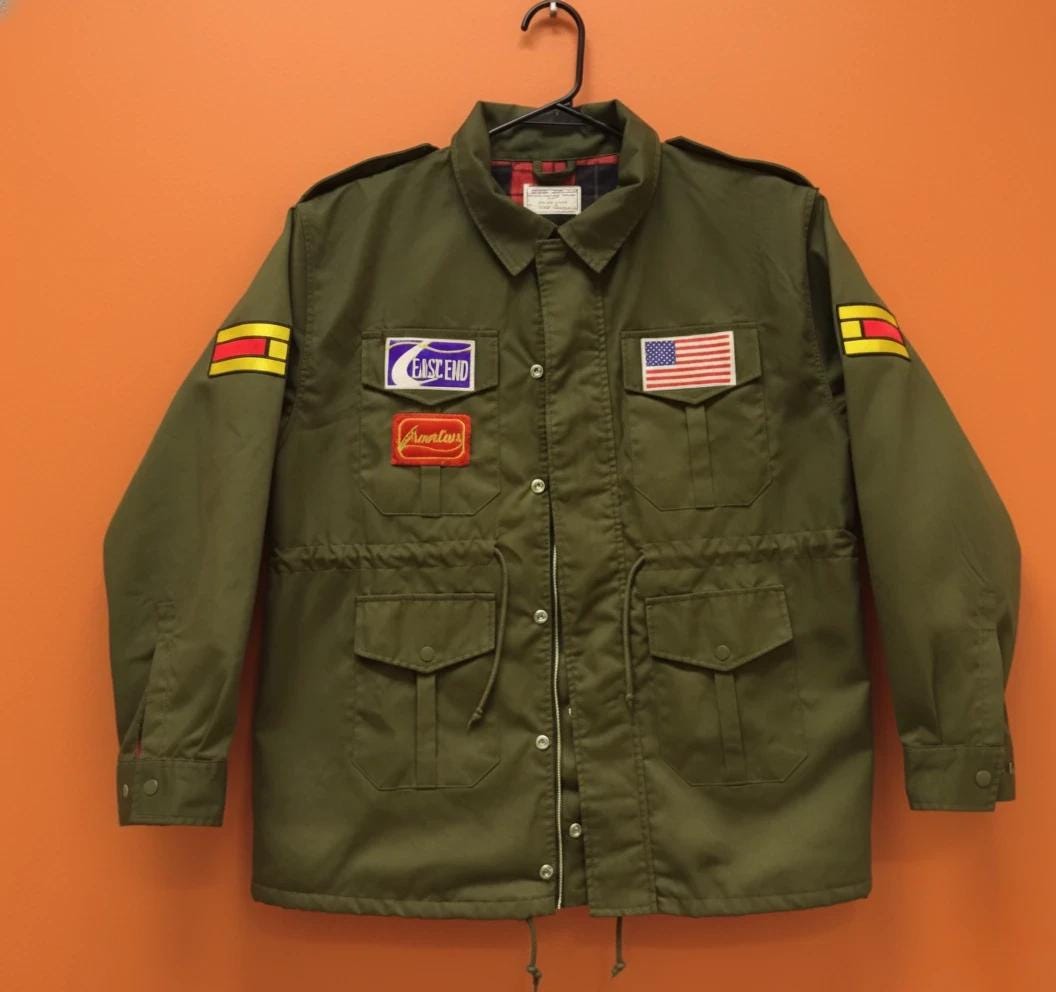 Handmade M65 Field Jacket Army Green Military Style Cotton Denim