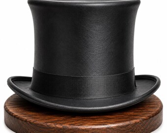 Handmade Black Silk Top Hat for Men Victorian Formal Hat Gothic Dress Hat Classic Opera Hat Wedding Groom Ha, Steampunk Costume Accessory