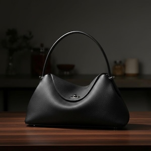 Damska torebka z prawdziwej skóry bydlęcej, minimalistyczna, mała, skórzana torebka na ramię z uchwytem u góry, personalizowana, skórzana torba max, skórzana torba na jesień