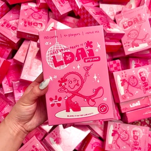 Let's Drink About It Game Girly's Pack / Divertido juego de cartas para beber para adultos / Juegos de despedida de soltera / Inspirado en la paranoia