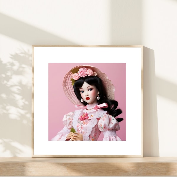 Lolita Dress Cute Princess Asian Lolita Dress Wall Art Lolita Fairy Dress Pastel Poster Female Lolita Fashion Artwork Sweet Lolita Poster