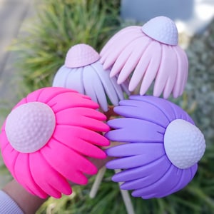 Flower 3D print file | STL & 3MF | Sun hat, garden stake, garden decoration | Commercial license