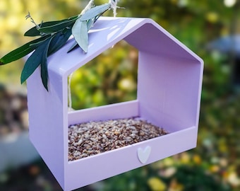 3D Print File Glownest Birdhouse | Minimalist Decorative Birdhouse and Bird Feeder | STL & 3MF | Bonus Labels, incl. Commercial License