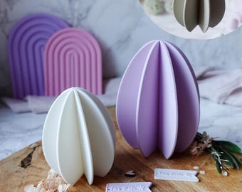 Archivo de impresión 3D de huevo de Pascua moderno | STL y 3MF | Decoraciones de primavera y Pascua | Juego de colgante de Pascua "Para ti" gratis