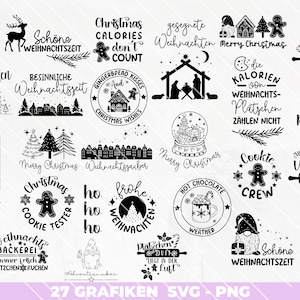 Weihnachten, SVG, Plotterdatei, Weihnachtsbäckerei, Instagram Sticker, PNG, Cricut, Cookie Tester