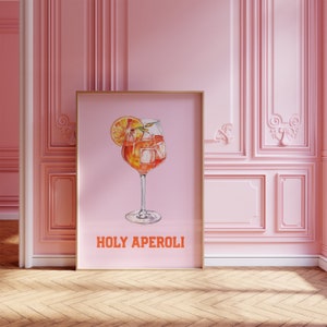 Poster GLOWVYBE Holy Aperoli | biglietto d'auguri | Formato A3 |  Scarica, digitale |  Regalo, Festa della Mamma |  Aperol