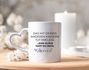 GLOWVYBE Tasse Muttertag, Mit deinen anderen Kindern tut mir leid, Geschenk, Personalisierbar, Custom, Mama