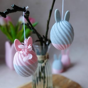Modern Rabbit Pendant 3D Print File | STL & 3MF | Spring and Easter Decoration | Incl. Commercial License