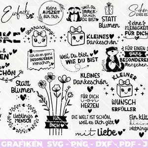 Merci pour vous SVG, fichier traceur, gnome bundle traceur, fichier laser, PNG, cadeau, dictons, allemand
