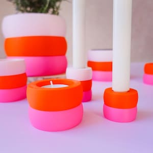 Layeraキャンドルホルダー – 3Dプリントファイル | STL & 3MF | モダンなティーライトテーパーキャンドルランタン
