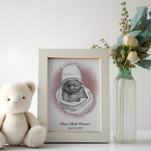 Infant Loss ~ Stillborn Hand-Drawn Sketch {digital file}