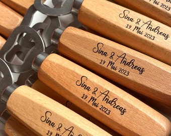 Apriscatole per matrimonio/Apribottiglie in legno/regalo di nozze/apribottiglie in legno/regalo originale/regalo personalizzato/portagioie/apribottiglie per matrimonio