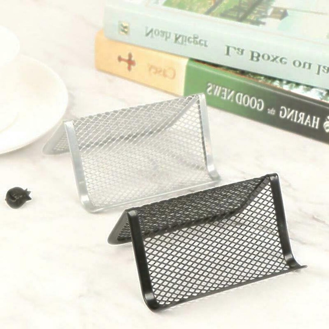 Desk Organizer Metal Card Display Stand Desk Card Holder Etsy