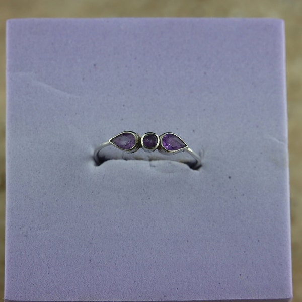 Vintage Silber Ring mit Amethyst