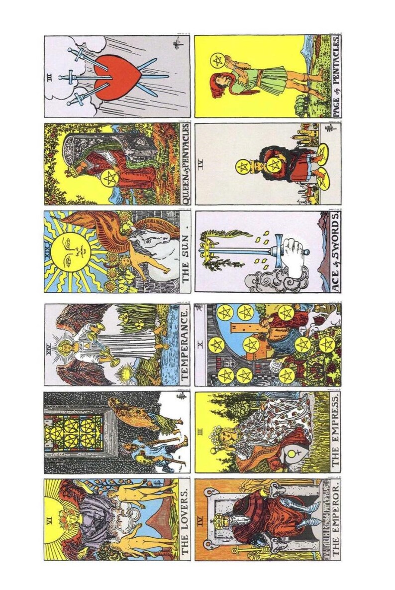 Tarot Card Printable 78 Cards - Printable Tarot Cards - High Resolution ...