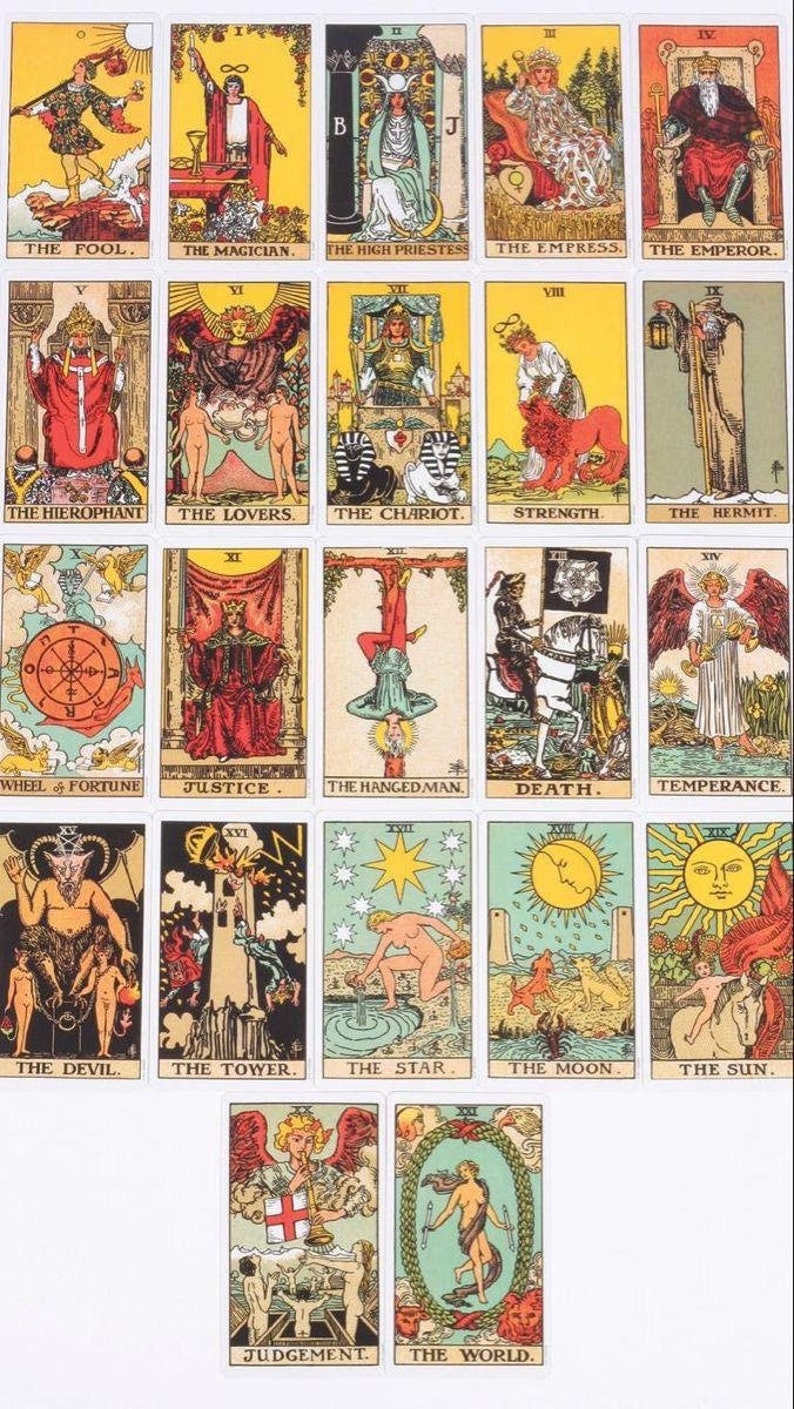 Tarot Card Printable 78 Cards - Printable Tarot Cards - High Resolution ...