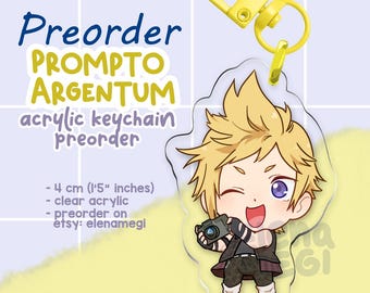 PREORDER - chibi Prompto Argentum keychain