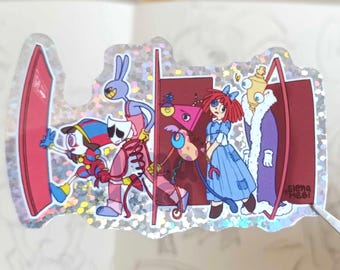 The amazing digital circus TADC - vinyl glitter sticker