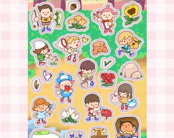 PREORDER - AC Villager PET Sticker sheet (plastic)