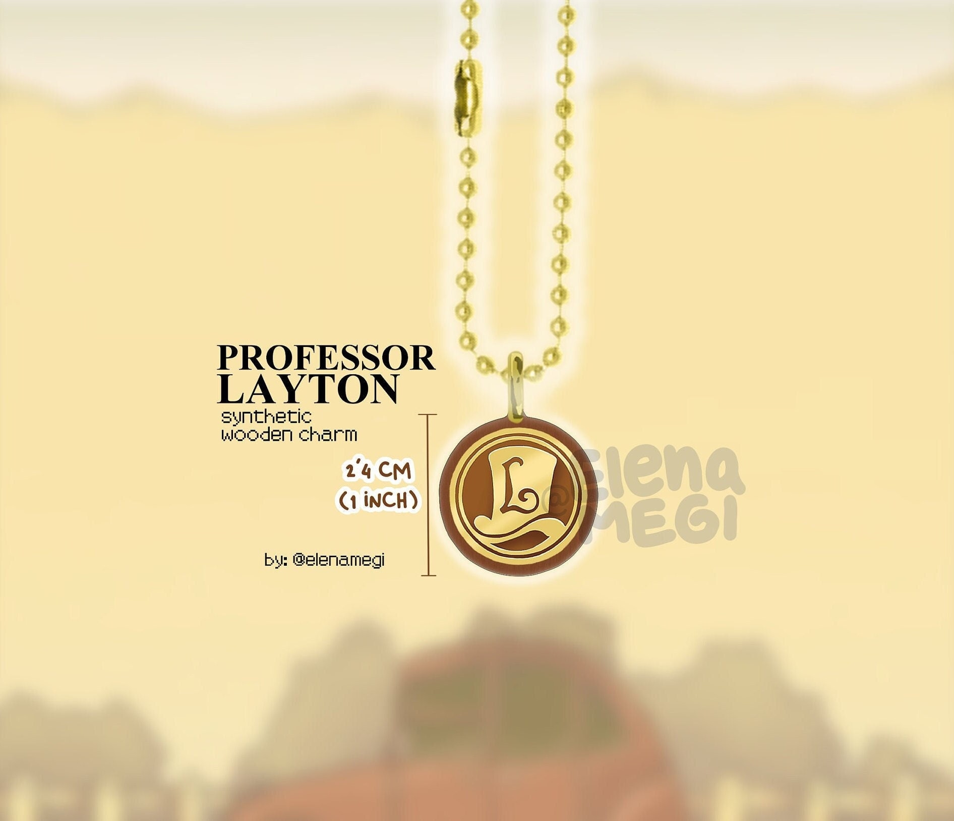 レイトン教授 - 木製コインチャーム - Etsy 日本