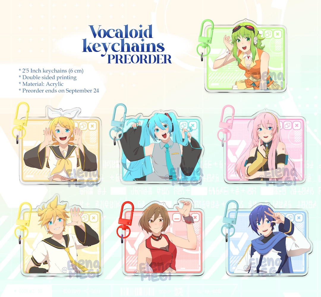 Voco Key Chain VOCALOID Acrylic Keychains - Etsy