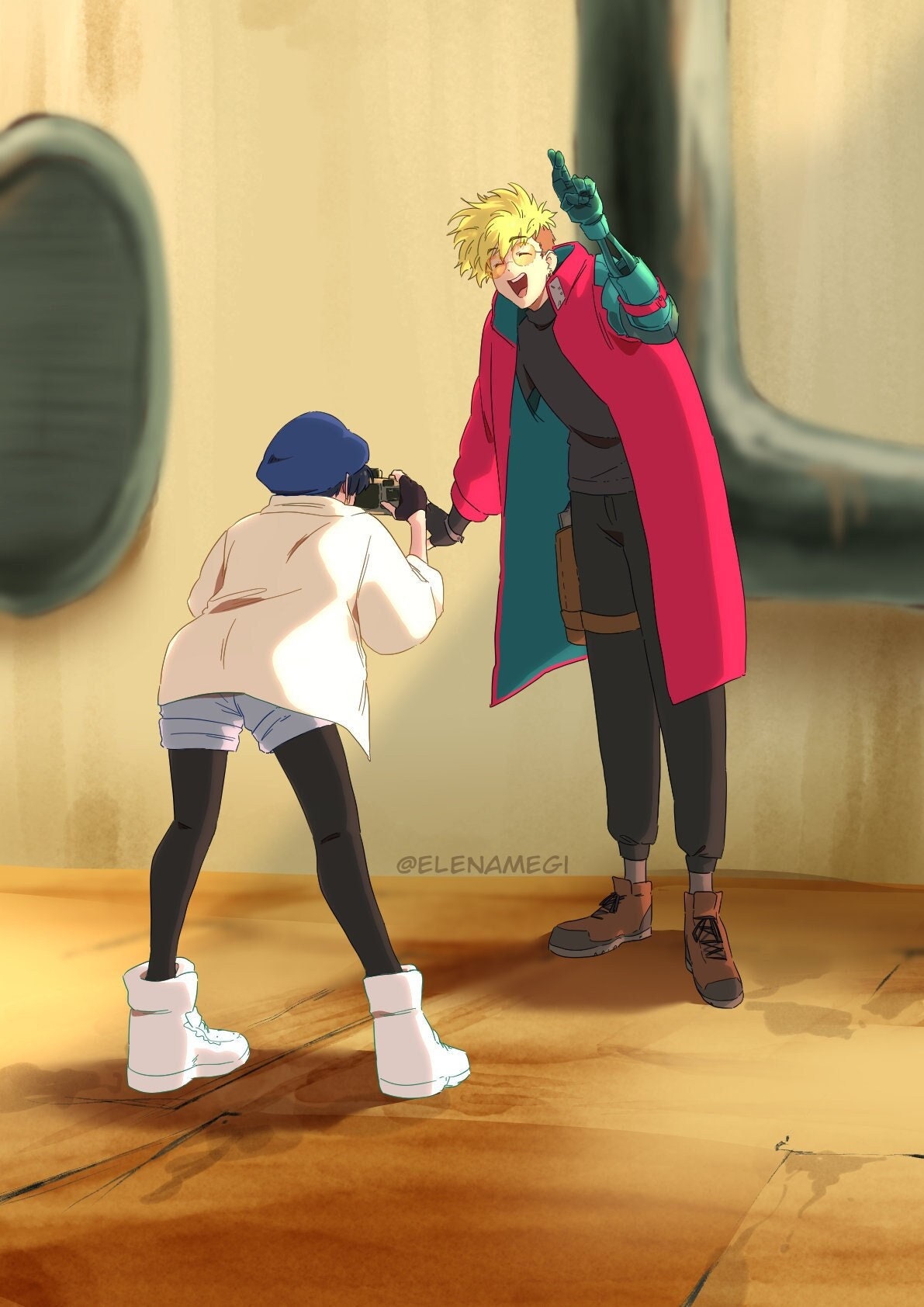 A5 PRINT - Vash and Meryl - Trigun Stamede