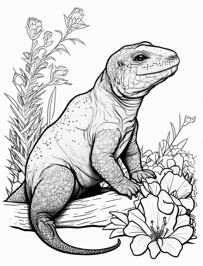 Extinct Animals Courling In Extinct Animals Coring Pages - PDF Download - Etsy