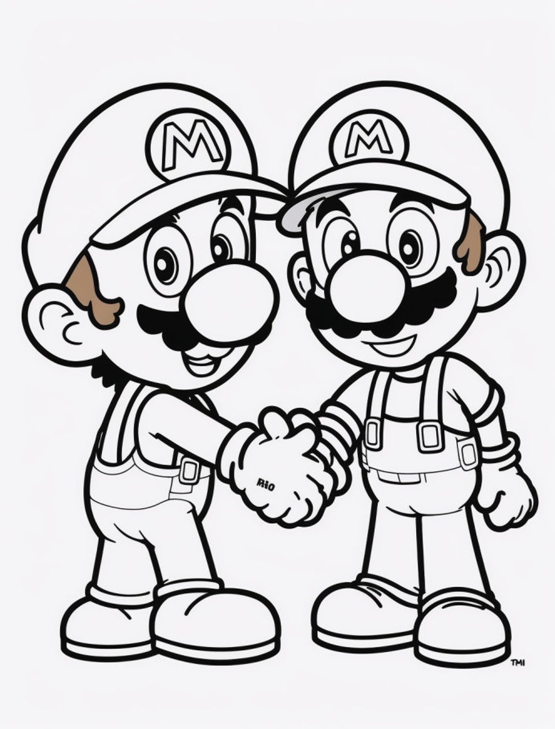 Super Mario Brothers Coloring Pages - Etsy