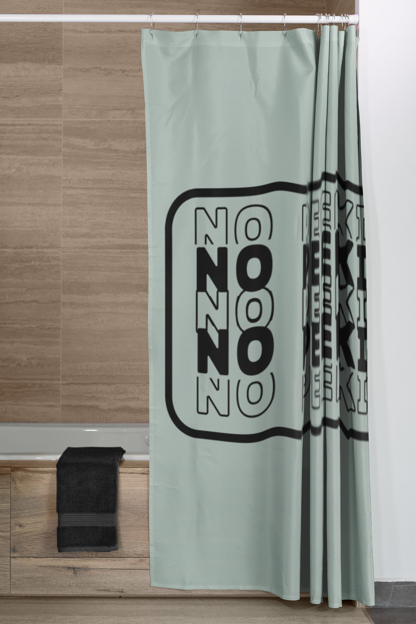 Funny Shower Curtain for Bathroom, No Peeking Hilarious Fabric Shower ...