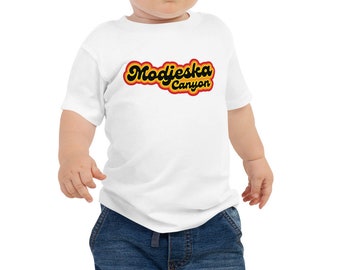 Camiseta de manga curta com logotipo Modjeska 70's para bebê