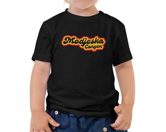 Camiseta infantil de manga curta com logotipo Modjeska 70's