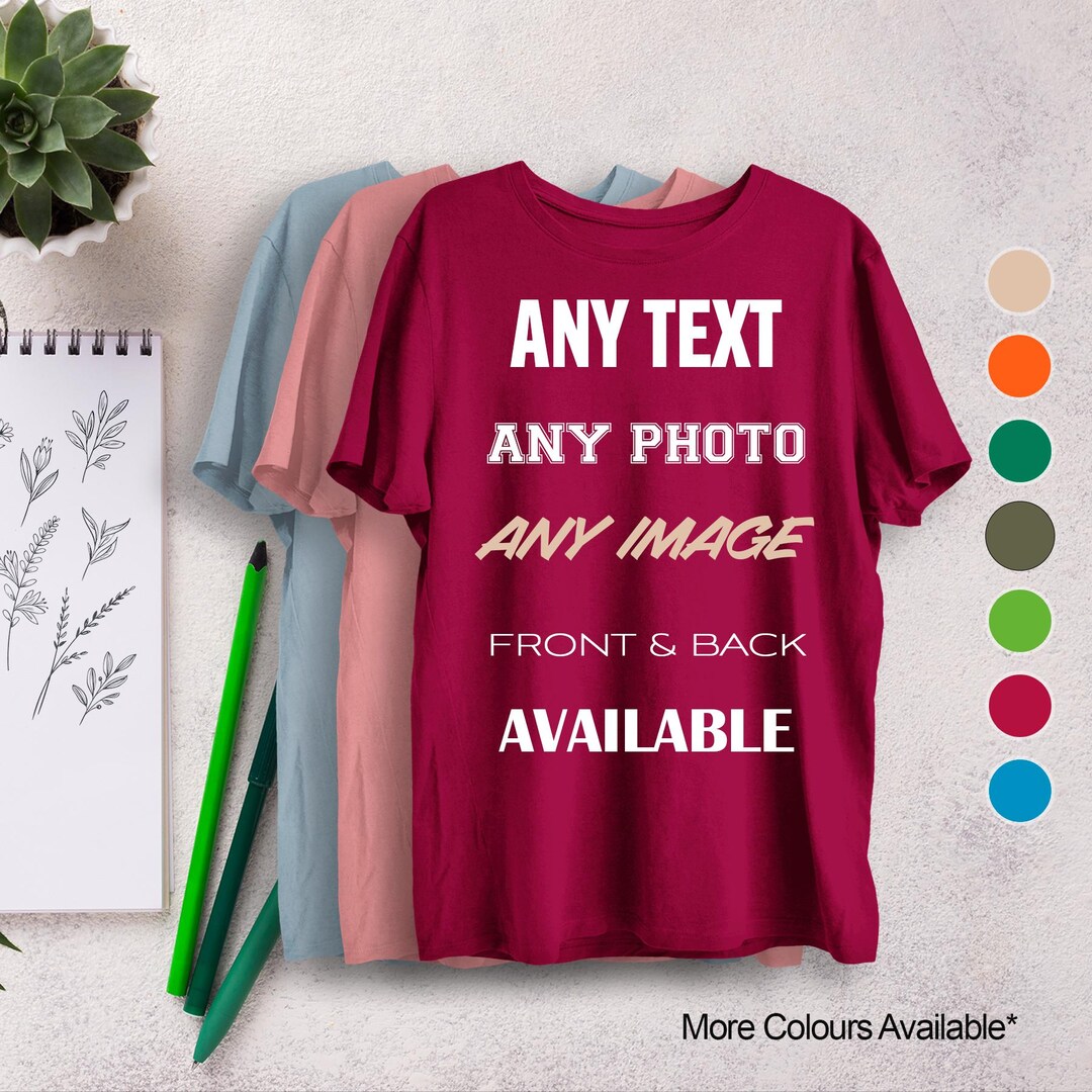 Custom Personalized T-Shirt – Add Your Photo, Text, Or Logo On Soft Cotton Tee (Women's Fit) - View #10