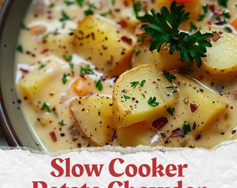 Best recipe for Creamy Slow Cooker Potato Chowder Soup | Easy Slow Cooker Potato Chowder Recipe | Easy Recipes | PDF Recipes