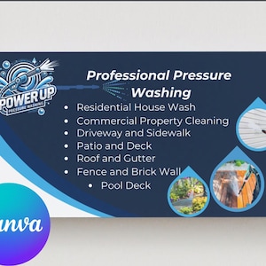 Cartões de visita para lavagem de alta pressão – perfeitos para limpeza residencial e comercial