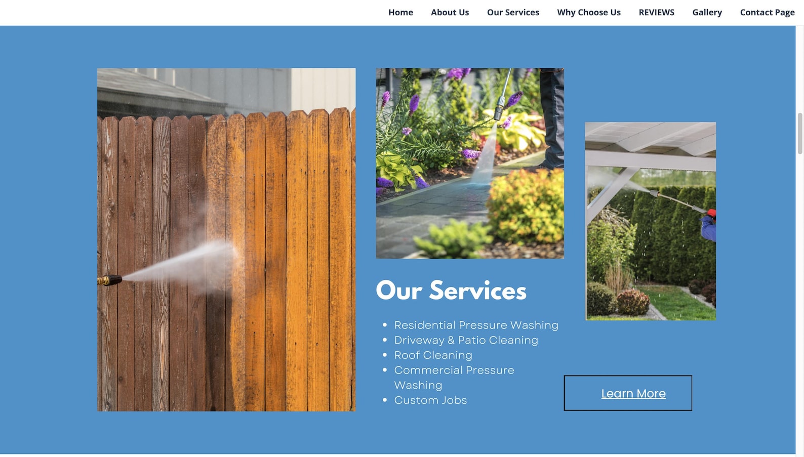 Pressure Washing Website Template (canva) Etsy