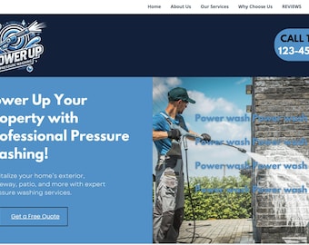 Pressure Washing Website Template (Canva)