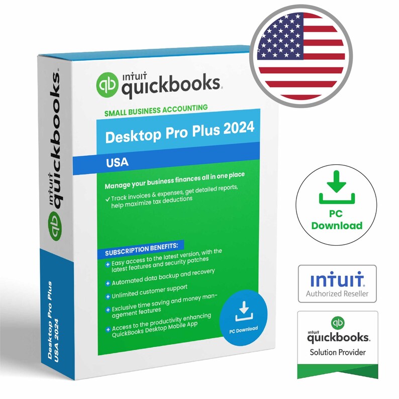Quickbooks Desktop Pro Plus 2024 No Payroll Included Latest US