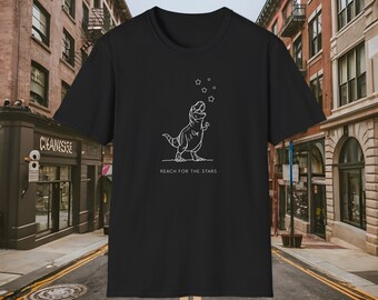 Reach For The Stars - T-Rex Unisex Softstyle T-Shirt