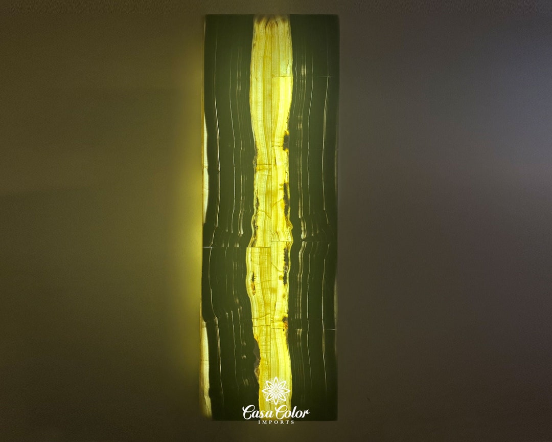 Large Handmade Onyx Backlit Wall Panel. One of a Kind Wall Decor. Etsy