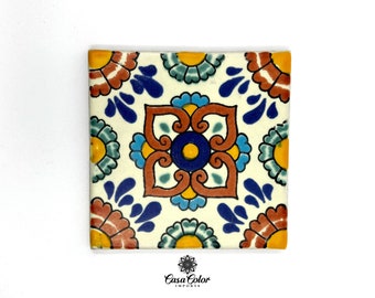 Matte Finish 25 Decorative Talavera Tile, Colorful Style 4X4