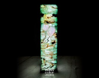 Fluorite Crystal Tower with Marble Base 32.5"