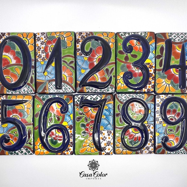 Tile House Numbers Etsy