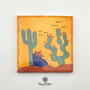 25 Decorative Talavera Tile, Desert Style. 4X4