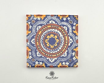 25 Decorative Talavera tiles. Azul Celestial, Mediterranean style. 4X4