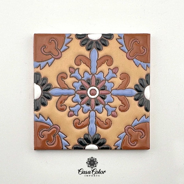 25 Decorative Talavera Tile, Moroccan Style 4X4.