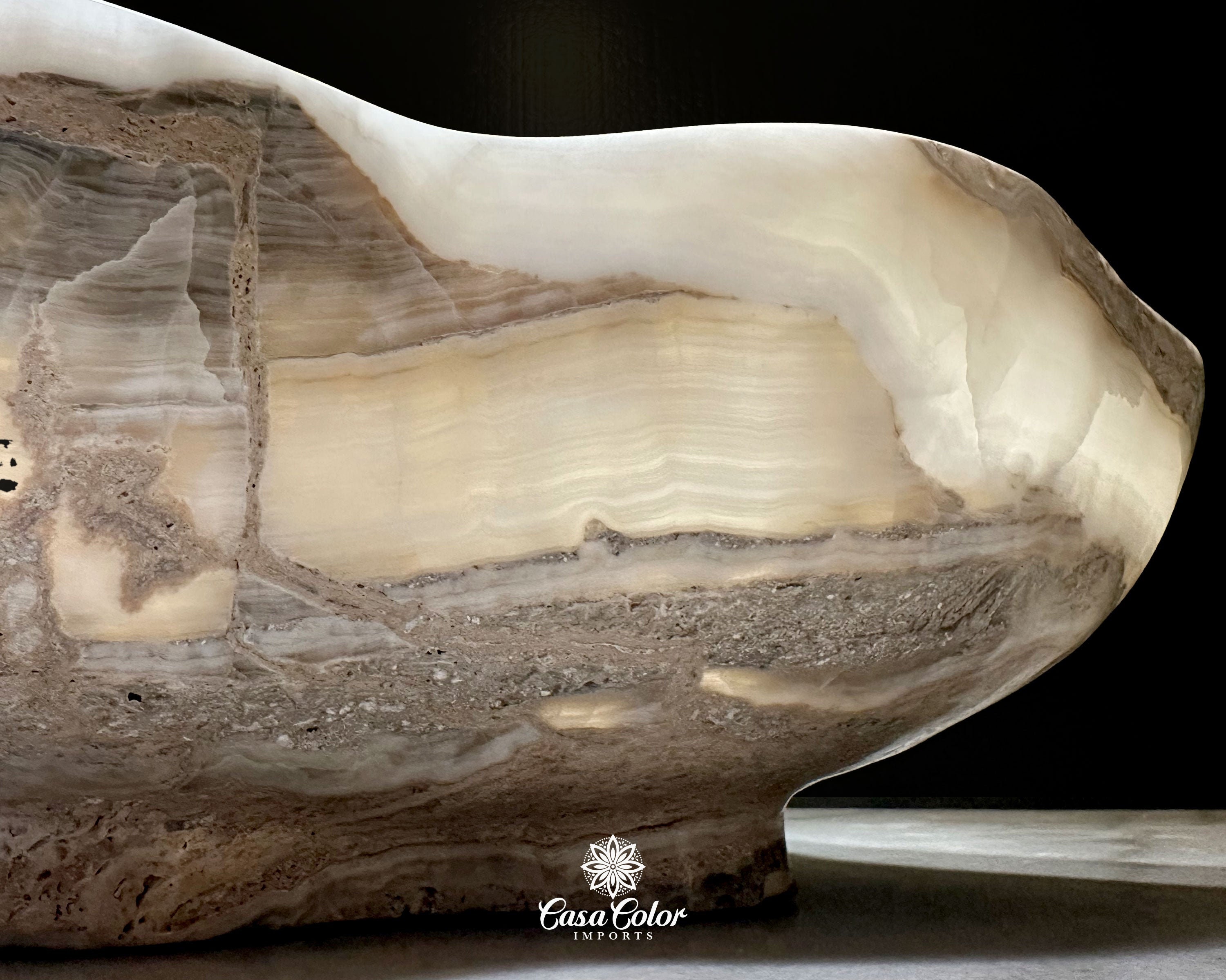 Extra Large White Onyx Centerpiece Bowl. Dining Room Essential, Fruit