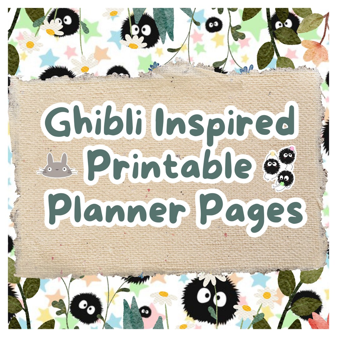 Studio Ghibli Printable Planner Pages Ghibli PDF Anime - Etsy