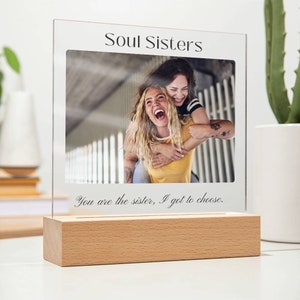 Personalized gift for Soul Sister Acrylic Plaque, Best Friend Birthday gift, Christmas gift for bestie, Long distance friendship gift ideas